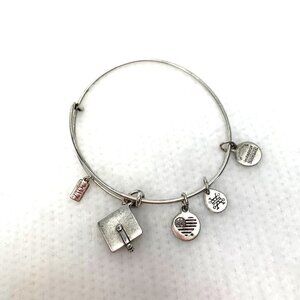 Alex and Ani 2017 Graduation Charm Bracelet - Silver, Expands 2"- 3.5"